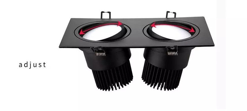 New Recessed Double LED Dimmable Downlight COB 7w 9w 12W Spot Decoration Room Ceiling Lamp AC 110V 220V Led Panel Lights