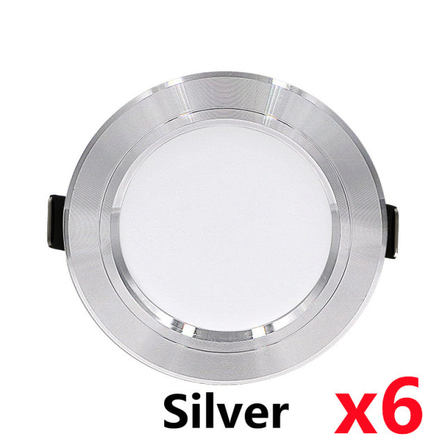 Led Downlight 5W 9W 12W 15W 18W Recessed Ceiling Light AC 220V 230V 240V Round Led Panel Down Light 6pcs/lot Spotlight Lighting