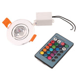 LED Recessed Ceiling Light Spotlight 3W RGB Downlight Lamp No UV Or IR Light Radiation Easy to Install And Operation