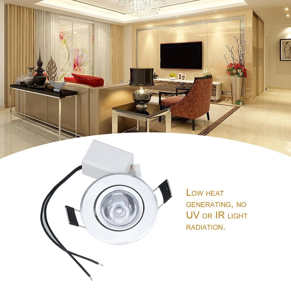 LED Recessed Ceiling Light Spotlight 3W RGB Downlight Lamp No UV Or IR Light Radiation Easy to Install And Operation