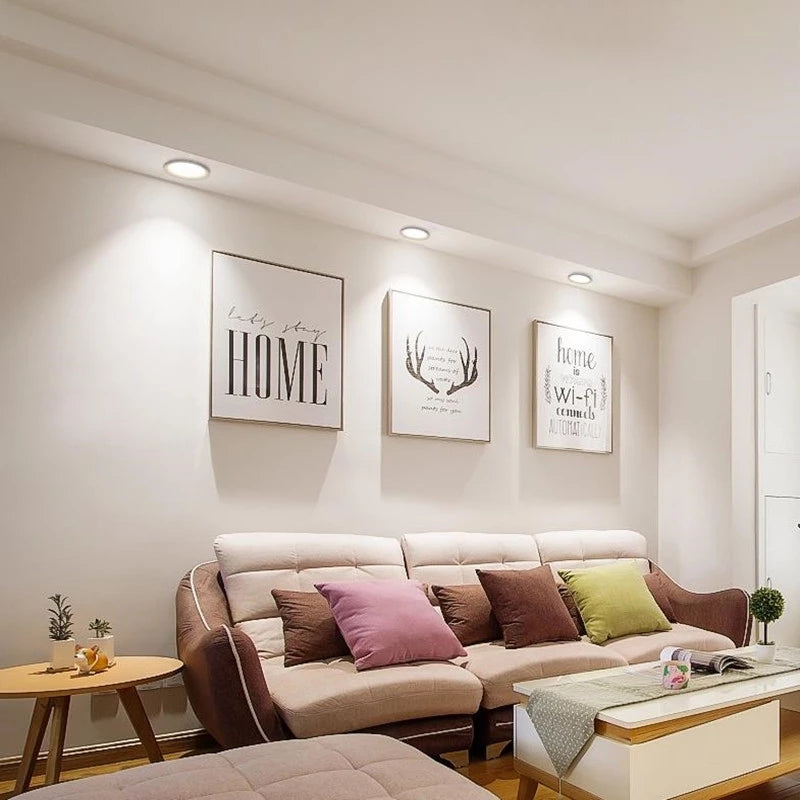 Dimmable Aluminum recessed LED Downlights 7W 10W 12W 15W 18W COB LED Ceiling Lamp Spot lights round led panel light decoration