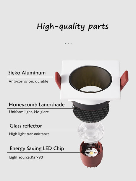 2021 New Led Recessed Downlight Ceiling-Lamp Round no glare Led Light Honeycomb High Quality Lighting Corridor Living Room Home