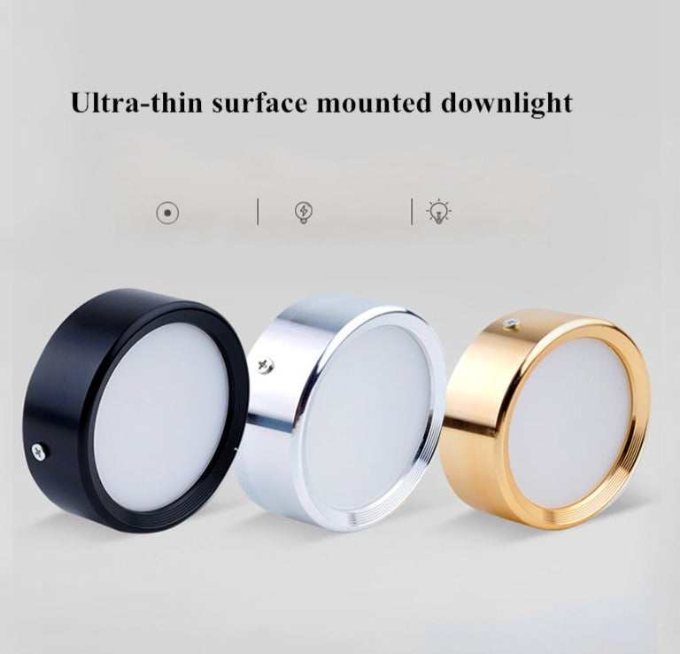 Surface mounted downlight 3W 5W 7W 9W 12W AC86V~220V LED ceiling light round ultra-thin spotlight indoor lighting