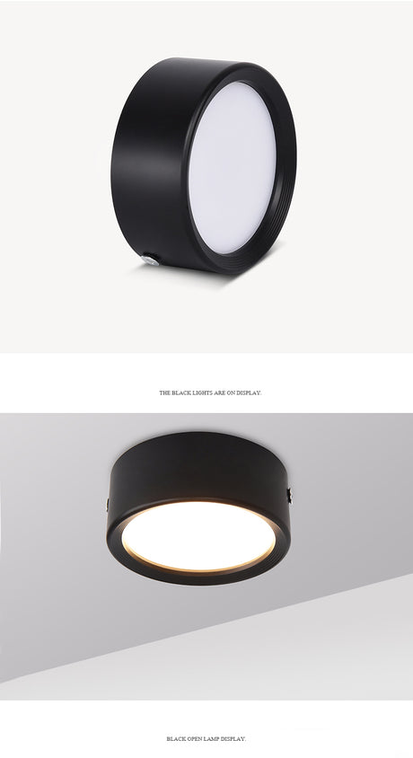 Surface mounted downlight 3W 5W 7W 9W 12W AC86V~220V LED ceiling light round ultra-thin spotlight indoor lighting