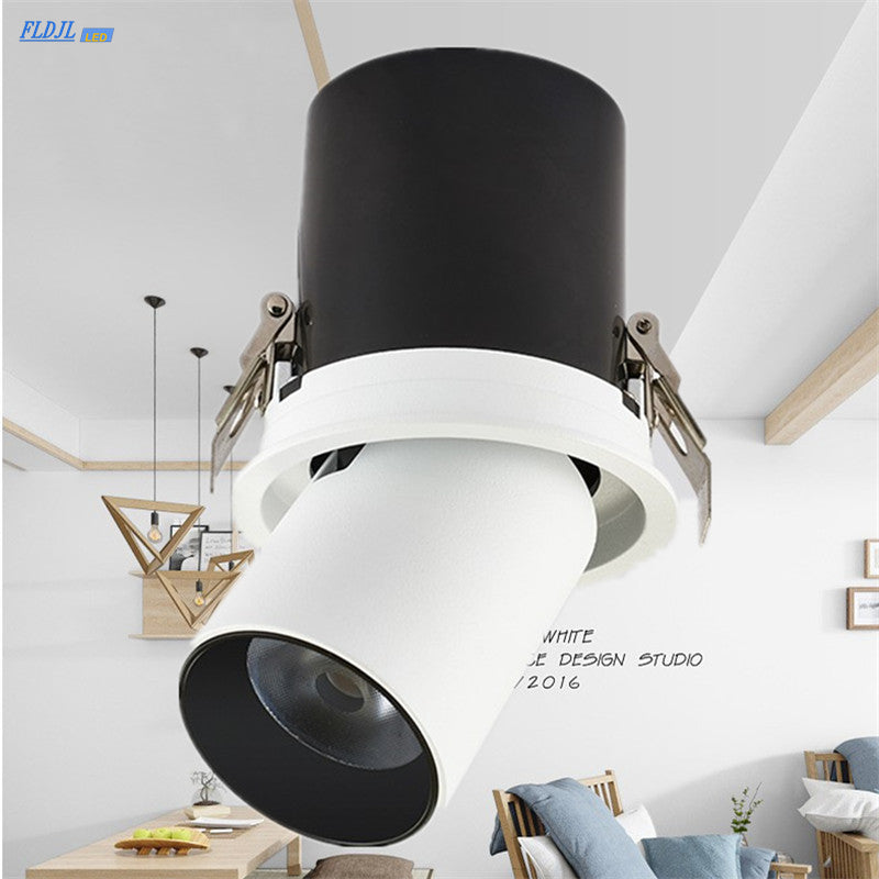 NEW LED Aluminum recessed COB dimmable Rotating Downlight ac85-265V 9W 12W 15W LED Ceiling Lamp Spot Lights Indoor Lighting