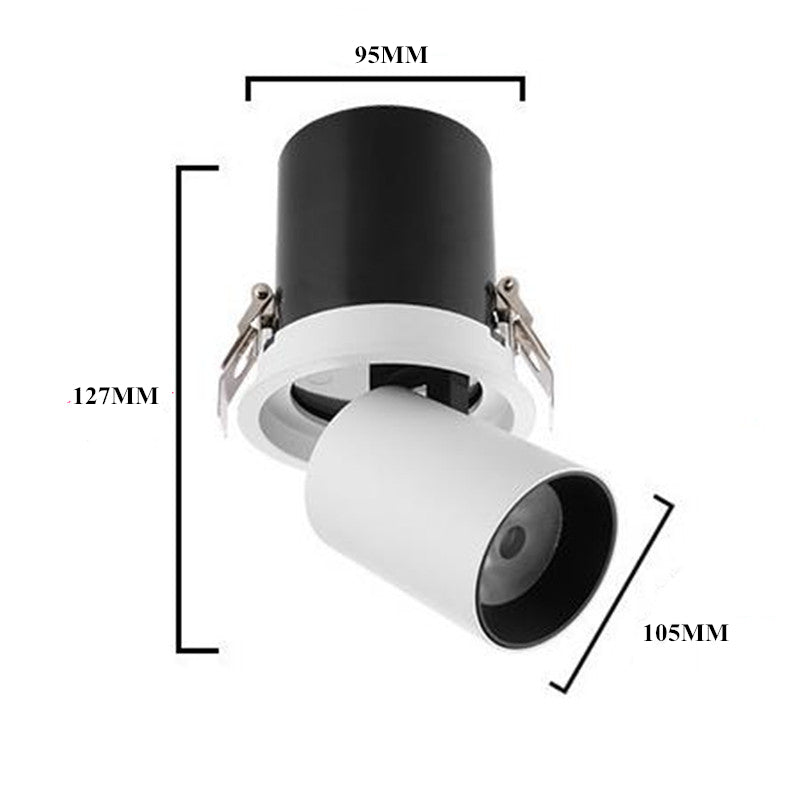 NEW LED Aluminum recessed COB dimmable Rotating Downlight ac85-265V 9W 12W 15W LED Ceiling Lamp Spot Lights Indoor Lighting