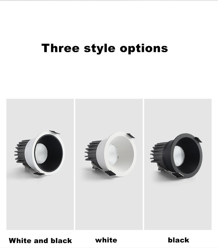 Dimmable LED Downlight 7W 10W 12W 15W COB Spotlight Ceiling Light AC85-265V Aluminum Round Recessed Ceiling Lamps