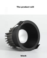 Dimmable LED Downlight 7W 10W 12W 15W COB Spotlight Ceiling Light AC85-265V Aluminum Round Recessed Ceiling Lamps