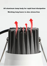 Dimmable LED Downlight 7W 10W 12W 15W COB Spotlight Ceiling Light AC85-265V Aluminum Round Recessed Ceiling Lamps