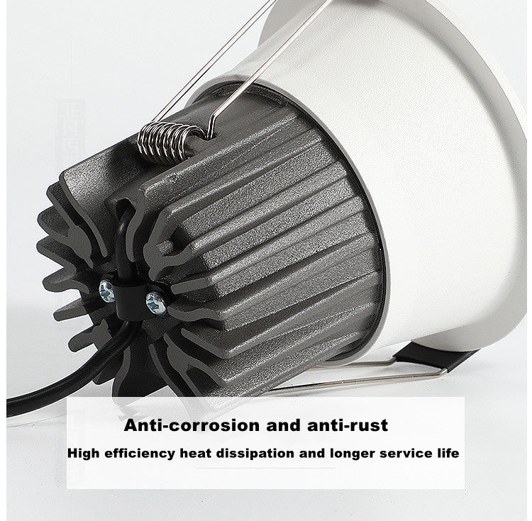 Dimmable LED Downlight 7W 10W 12W 15W COB Spotlight Ceiling Light AC85-265V Aluminum Round Recessed Ceiling Lamps