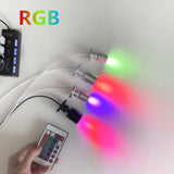 LED USB Led RGB Spotlight Mini Ceiling Downlight Remote Control Dimmable Spot Light Jewelry Cabinet Showcase Counter Lamp