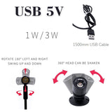 LED USB Led RGB Spotlight Mini Ceiling Downlight Remote Control Dimmable Spot Light Jewelry Cabinet Showcase Counter Lamp