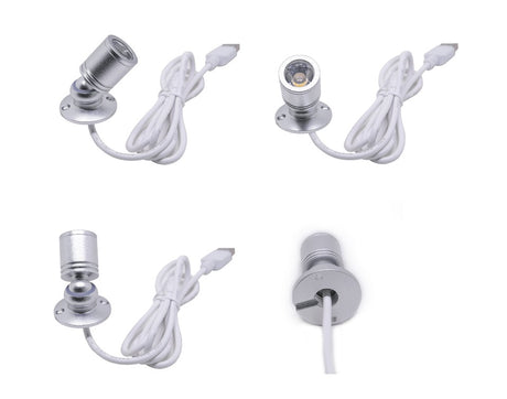 LED USB Led RGB Spotlight Mini Ceiling Downlight Remote Control Dimmable Spot Light Jewelry Cabinet Showcase Counter Lamp