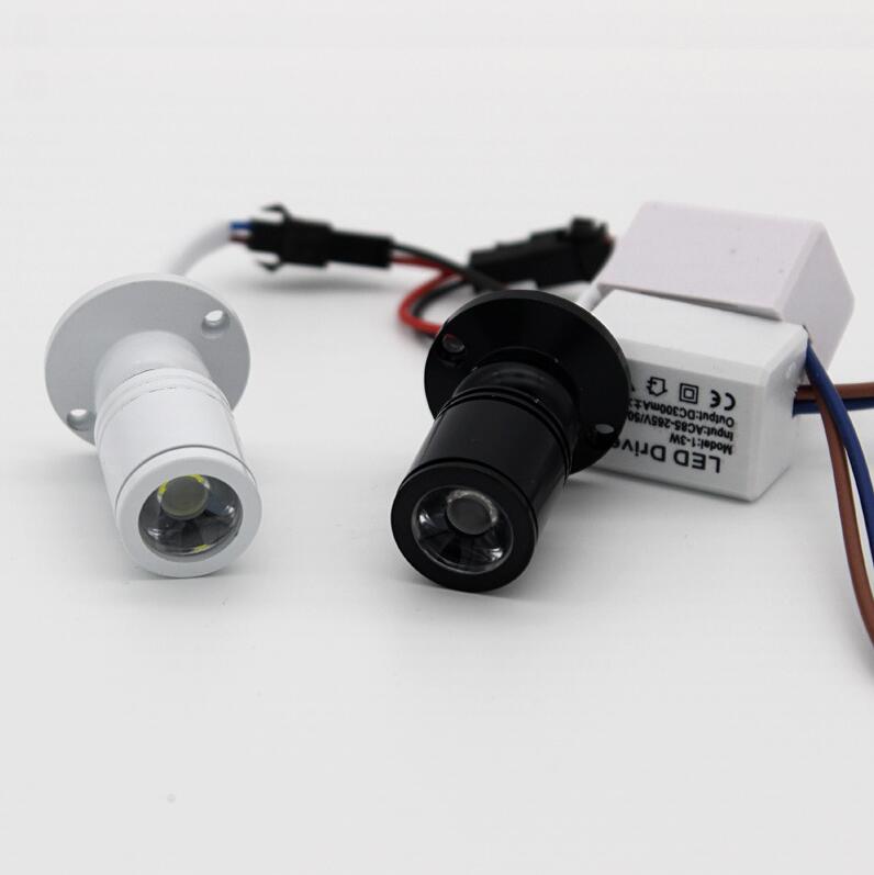 LED Cabinet Mini Spot Light 1W 110V 220V Downlight Jewelry Show Include Led Driver Surface Mounted Ceiling Light Lamp
