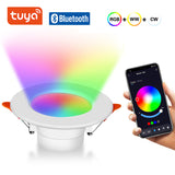 LED Spot RGB Downlight 10W Ceiling Lamp Warm White Dimmable APP Control For Kitchen AC110V 220V Tuya Smart Bluetooth Recessed
