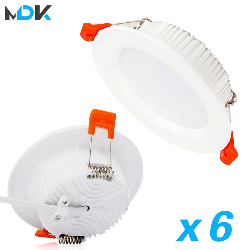 LED Downlight Thick Aluminum 5W 7W 9W 12W 15W 18W 110V Recessed 6Pcs AC220V Spot Lighting Bedroom Kitchen Indoor Down Lamp