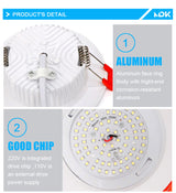 LED Downlight Thick Aluminum 5W 7W 9W 12W 15W 18W 110V Recessed 6Pcs AC220V Spot Lighting Bedroom Kitchen Indoor Down Lamp