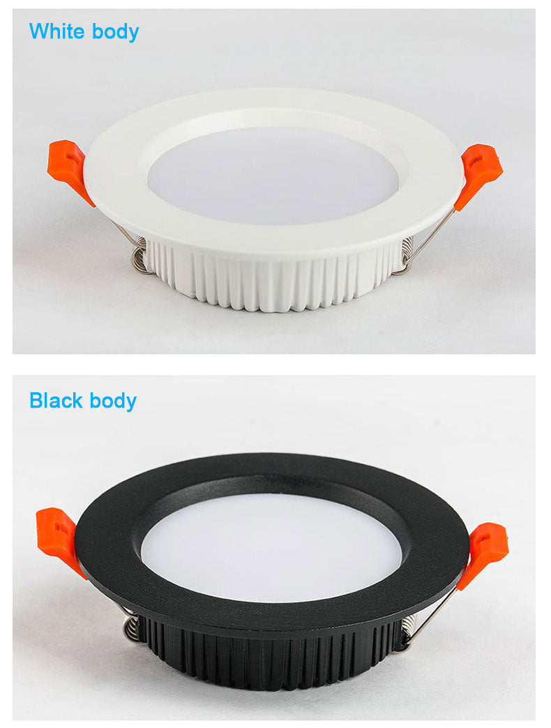 LED Downlight Thick Aluminum 5W 7W 9W 12W 15W 18W 110V Recessed 6Pcs AC220V Spot Lighting Bedroom Kitchen Indoor Down Lamp