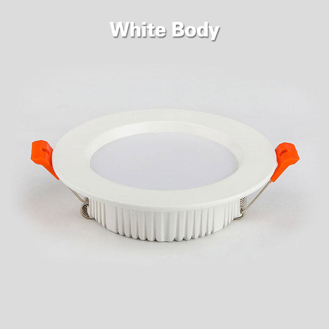 LED Downlight Thick Aluminum 5W 7W 9W 12W 15W 18W 110V Recessed 6Pcs AC220V Spot Lighting Bedroom Kitchen Indoor Down Lamp