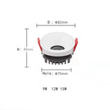 Anti Glare LED Downlights Recessed 9W 12W 15W Round Dimmable Ceiling Led Spot Background Lamps Indoor Lighting