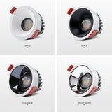 Anti Glare LED Downlights Recessed 9W 12W 15W Round Dimmable Ceiling Led Spot Background Lamps Indoor Lighting