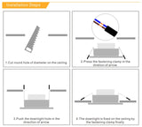 LED Downlight Ceiling 5W 9W 12W 15W 18W led Ceiling lamp Gold/Silver/White Body AC 220V 230V 240V led light