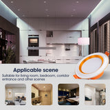 LED Downlight Ultra-thin Recessed Ceiling Light Tricolor 220V 5W Lights Frosted Lens Indoor Lighting Recessed LED Ceiling Light