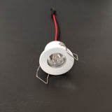 Dimmable LED mini AC/DC 12V Downlight 3000K 4000K 6000K Spot Light 1W for Ceiling Recessed Lamp Black Silver White