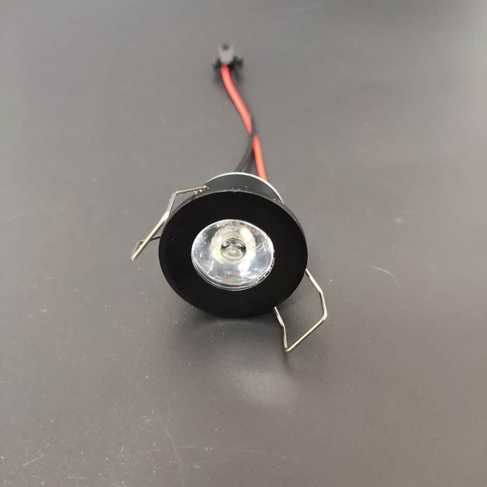 Dimmable LED mini AC/DC 12V Downlight 3000K 4000K 6000K Spot Light 1W for Ceiling Recessed Lamp Black Silver White