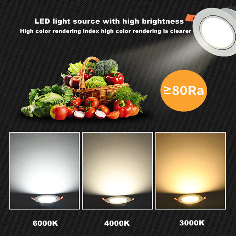 Dimmable Led Downlight 3W 5W 7W 9W 12W 15W Cob Led Spot AC110V/220V Ceiling Lamp Recessed Downlights Round Spot Light