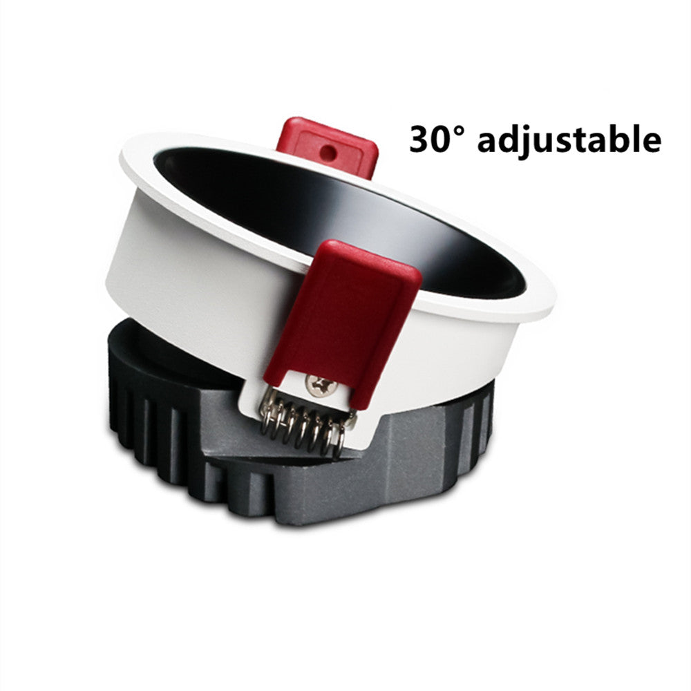 Dimmable LED COB Spotlight 24° 7W 9W 12W Recessed Downlight AC85-265V Ceiling Lamp White Black For Indoor Lighting