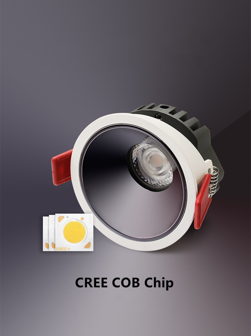 Dimmable LED COB Spotlight 24° 7W 9W 12W Recessed Downlight AC85-265V Ceiling Lamp White Black For Indoor Lighting