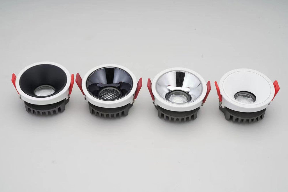 Dimmable LED COB Spotlight 24° 7W 9W 12W Recessed Downlight AC85-265V Ceiling Lamp White Black For Indoor Lighting