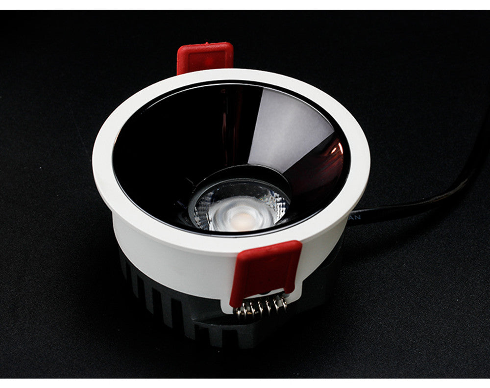 Dimmable LED COB Spotlight 24° 7W 9W 12W Recessed Downlight AC85-265V Ceiling Lamp White Black For Indoor Lighting