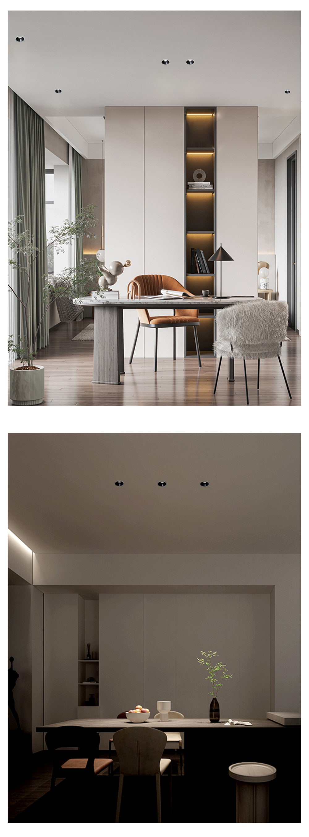 Dimmable LED COB Spotlight 24° 7W 9W 12W Recessed Downlight AC85-265V Ceiling Lamp White Black For Indoor Lighting