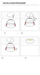 Dimmable LED COB Spotlight 24° 7W 9W 12W Recessed Downlight AC85-265V Ceiling Lamp White Black For Indoor Lighting