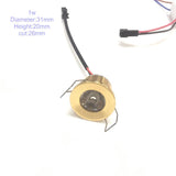 Spot Ceiling wall luminaria Hot Selling 1pcs/lot Gold Led Ceiling Lamp Cabinet Downlight 1w Diameter 31mm Ac230v Gold F