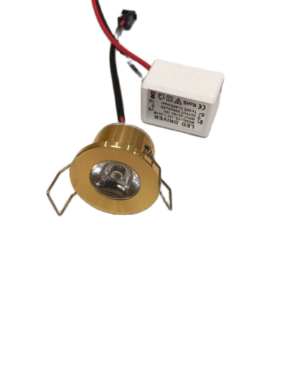 Spot Ceiling wall luminaria Hot Selling 1pcs/lot Gold Led Ceiling Lamp Cabinet Downlight 1w Diameter 31mm Ac230v Gold F