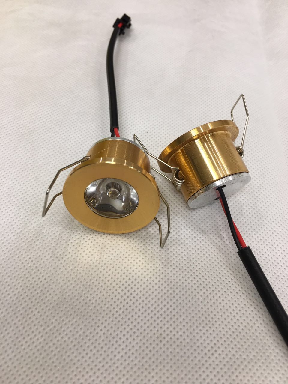 Spot Ceiling wall luminaria Hot Selling 1pcs/lot Gold Led Ceiling Lamp Cabinet Downlight 1w Diameter 31mm Ac230v Gold F