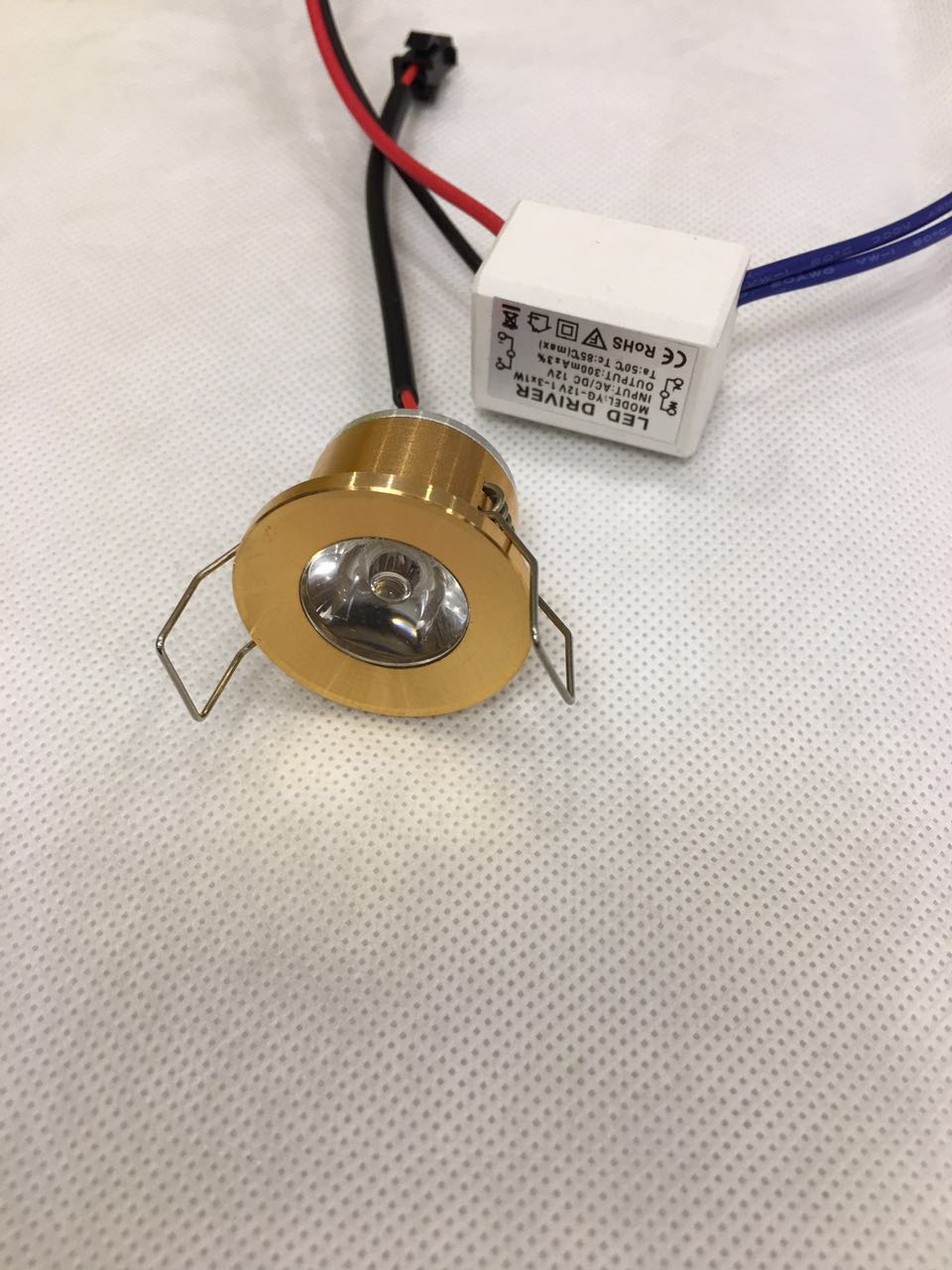 Spot Ceiling wall luminaria Hot Selling 1pcs/lot Gold Led Ceiling Lamp Cabinet Downlight 1w Diameter 31mm Ac230v Gold F