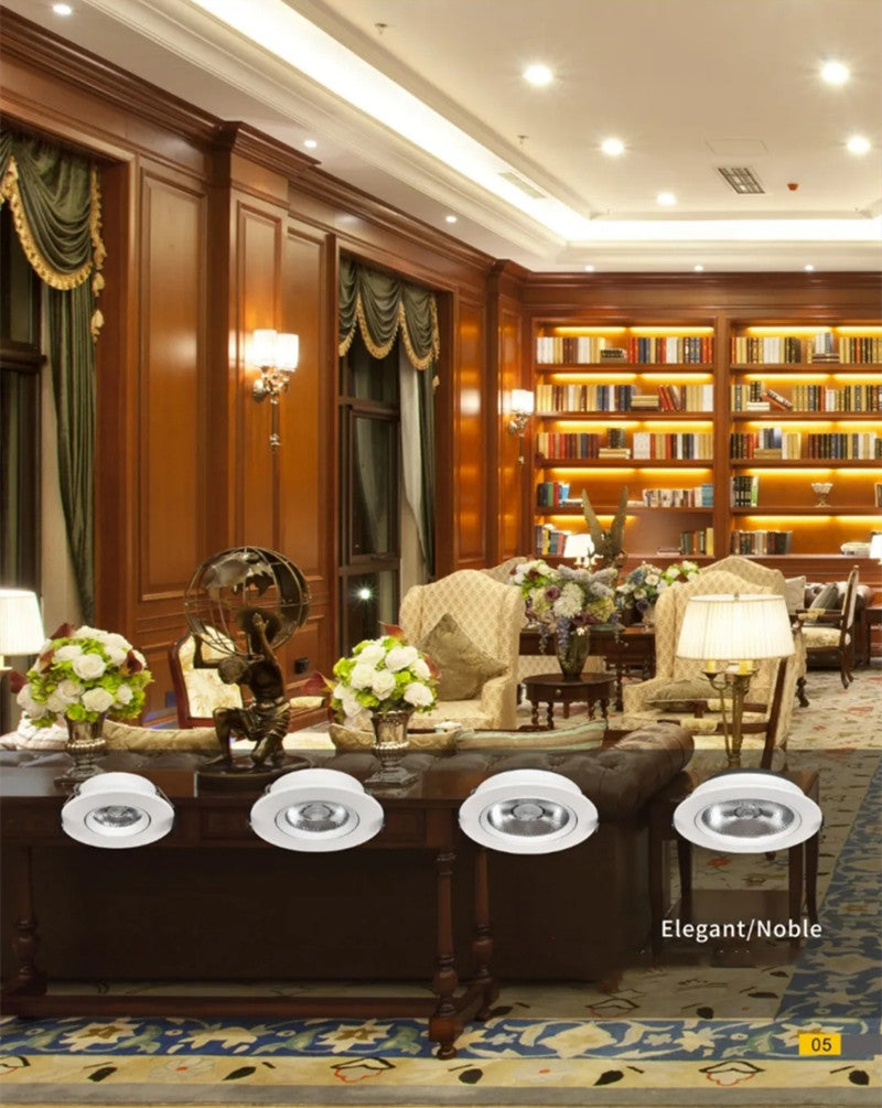 LED Round Ultra-Thin Embedded COB Downlight 3W-25W AC 90-260V Anti-Glare Spotlight 3000K 4000K 6000K For Home Lighting