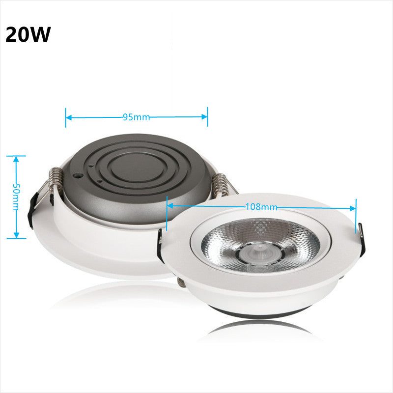 LED Round Ultra-Thin Embedded COB Downlight 3W-25W AC 90-260V Anti-Glare Spotlight 3000K 4000K 6000K For Home Lighting