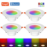 RGB LED Downlight 10W Ceiling Spotlight Lamp Tuya Bluetooth Smart Life APP Control Warm/Cold White Dimmable 220V For Kitchen
