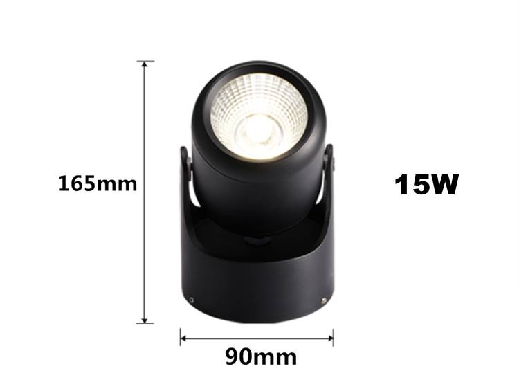 ACETIDE Dimmable High Quality Rotating LED Downlight Surface Mounted Adjustment COB AC85-265V 10W 15W Ceiling Light Spotlight