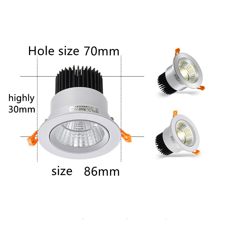Dimmable Led downlight light COB Ceiling Spot Light 5W 7W 9W 12W 85-265V ceiling recessed Lights Indoor Lighting
