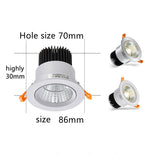 Dimmable Led downlight light COB Ceiling Spot Light 5W 7W 9W 12W 85-265V ceiling recessed Lights Indoor Lighting