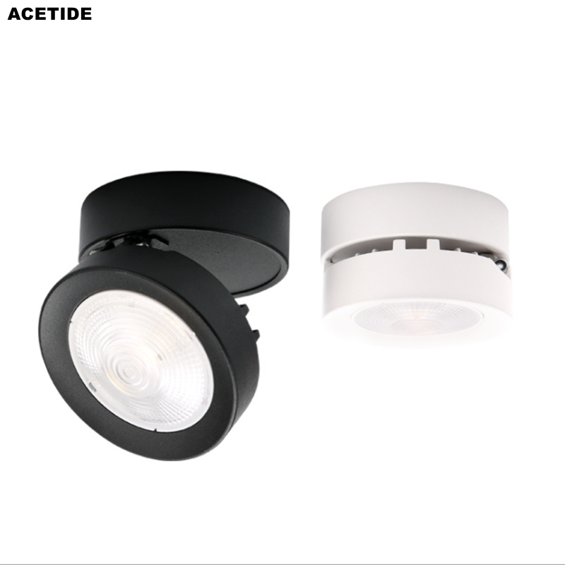 Round Shape 360 Adjustable Angle Led Cob Downlight 7w 9W 12W 15 Led Ceiling Spot Light Pic Background Spotlights TV Background