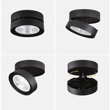 Round Shape 360 Adjustable Angle Led Cob Downlight 7w 9W 12W 15 Led Ceiling Spot Light Pic Background Spotlights TV Background