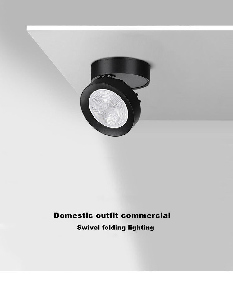 Round Shape 360 Adjustable Angle Led Cob Downlight 7w 9W 12W 15 Led Ceiling Spot Light Pic Background Spotlights TV Background