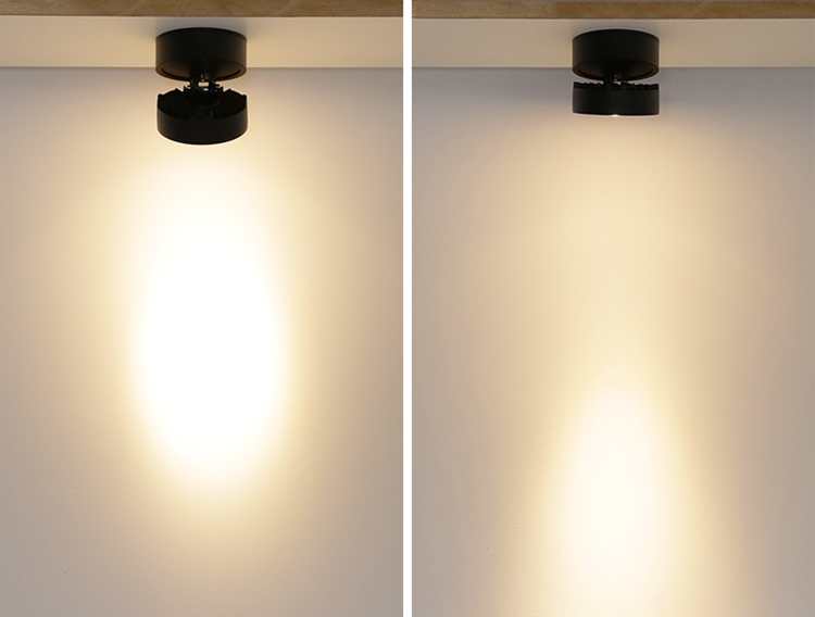 Round Shape 360 Adjustable Angle Led Cob Downlight 7w 9W 12W 15 Led Ceiling Spot Light Pic Background Spotlights TV Background